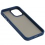 Чехол для iPhone 12 mini Totu Shadow Matte Metal Buttons темно-синий