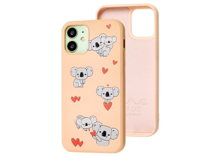 Чехол для iPhone 12 mini Wave Fancy lovely koala / pink sand