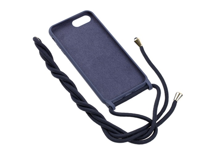 Чехол для iPhone 7 Plus / 8 Plus Lanyard without logo midnight blue