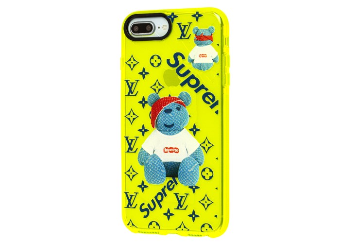 Чехол для iPhone 7 Plus / 8 Plus Neon print bear supreme