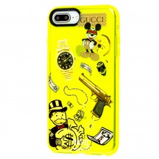 Чехол для iPhone 7 Plus / 8 Plus Neon print Микки Маус glamor
