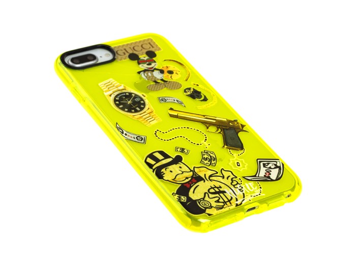 Чехол для iPhone 7 Plus / 8 Plus Neon print Микки Маус glamor