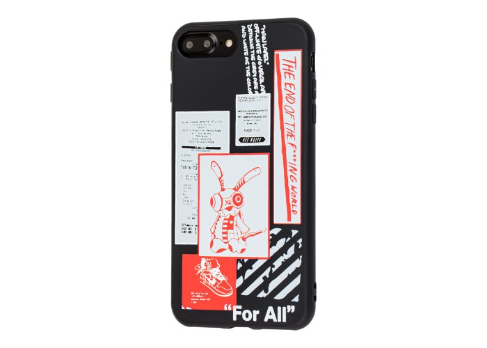 Чехол для iPhone 7 Plus / 8 Plus Smoothy print off-white rabbit