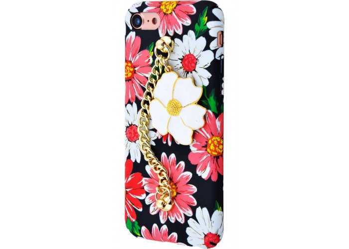 Чехол для iPhone 7 Soft Touch+Ceramic Flowers №3