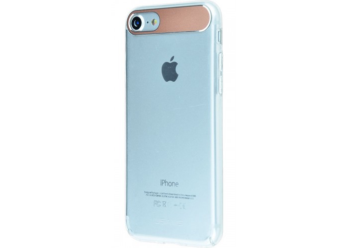 Чехол для iPhone 7 Usams Metal Clear Series розовый