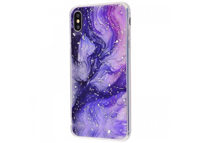 Чехол для iPhone X / Xs Galaxy фиолетовый