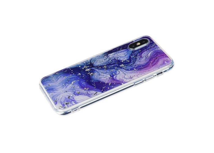 Чехол для iPhone X / Xs Galaxy фиолетовый
