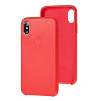 Чехол для iPhone X / Xs эко-кожа красный
