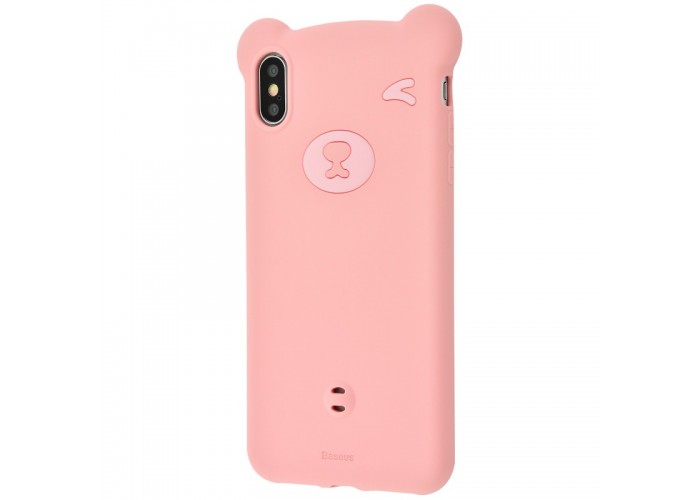 Чехол для iPhone Xr Baseus Bear silicone розовый