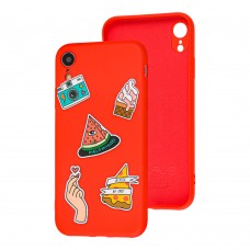 Чехол для iPhone Xr Wave Fancy color style watermelon / red
