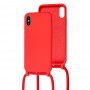 Чехол для iPhone Xs Max Lanyard without logo красный