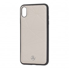 Чехол для iPhone Xs Max Mercedes Leather серый