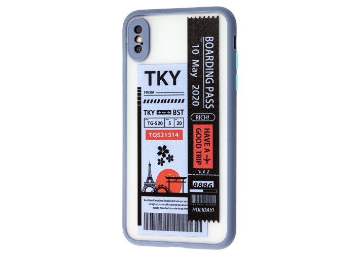 Чехол для iPhone Xs Max Picture shadow matte TKY серо-фиолетовый