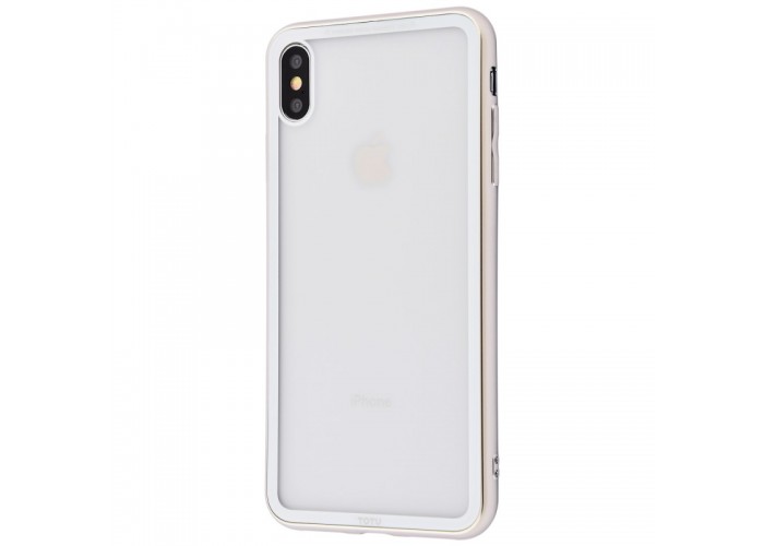 Чехол для iPhone Xs Max Style electroplating серебристо белый