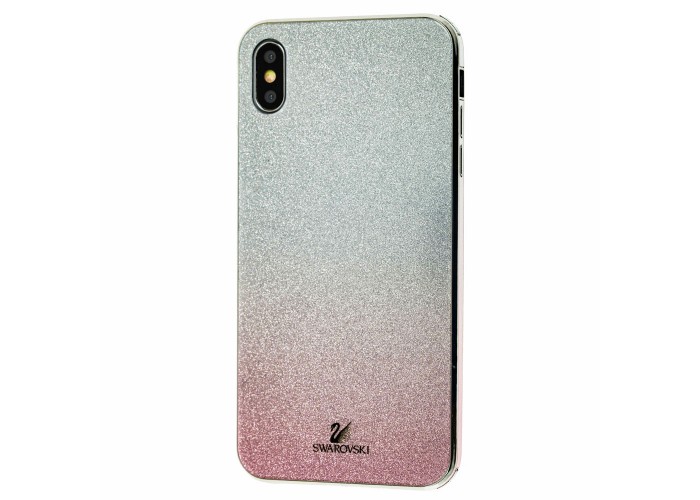 Чехол для iPhone Xs Max Swaro glass серебристо-розовый