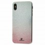 Чехол для iPhone Xs Max Swaro glass серебристо-розовый