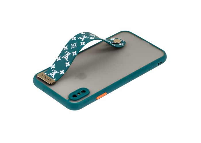 Чехол для iPhone Xs Max WristBand LV зеленый / белый