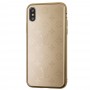 Чехол для iPhone Xs Max glass LV золотистый