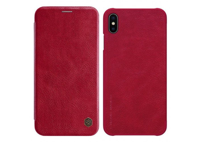 Чехол книжка для iPhone Xs Max Nillkin Qin series красный