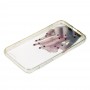 Чехол со стразами для iPhone 6 прозрачный с рисунком руки