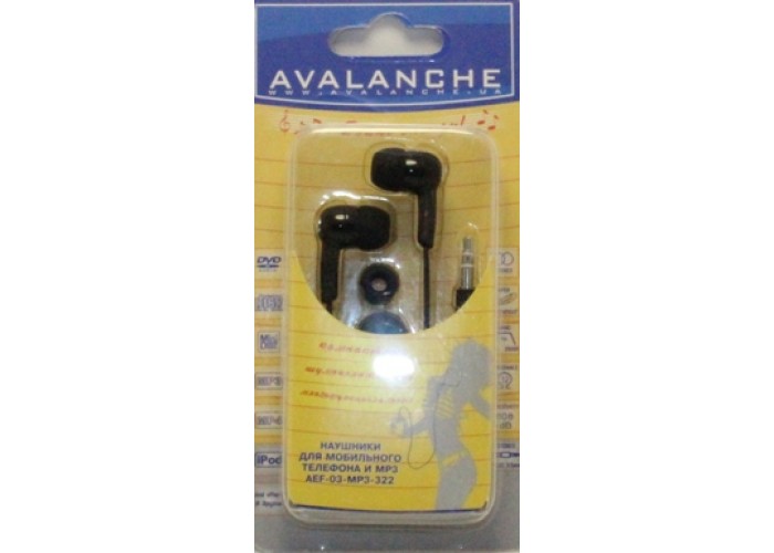 Наушники Avalanche MP3-322 black