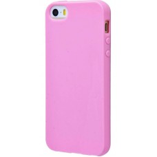 Силиконовый чехол для iPhone 5 0.8 mm глянцевый розовый