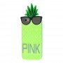 3D чехол pink для iPhone 6 ананас зеленый