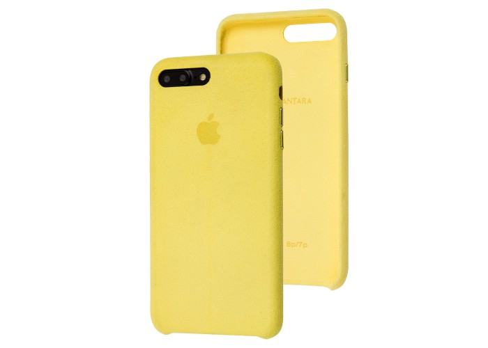 Чехол Alcantara для iPhone 7 Plus / 8 Plus leather желтый