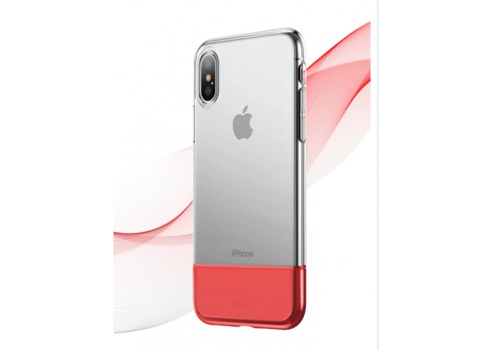 Чехол Baseus half to half soft для iPhone Xs Max красный