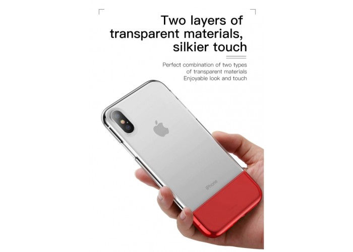 Чехол Baseus half to half soft для iPhone Xs Max красный
