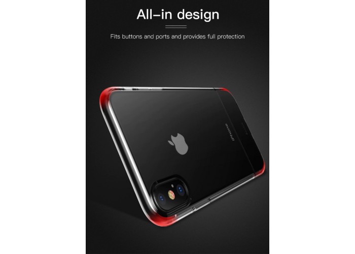 Чехол Baseus half to half soft для iPhone Xs Max красный