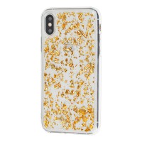 Чехол Confetti для iPhone X / Xs золотистый