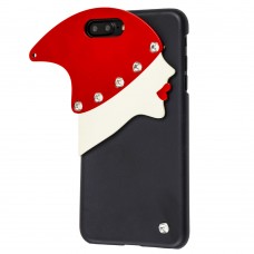 Чехол Glamour для iPhone 7 Plus / 8 Plus со стразами красная шапочка