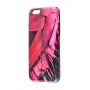 Чехол Glossy Feathers для iPhone 6 красно розовый
