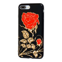Чехол Glossy Rose для iPhone 7 Plus / 8 Plus красный