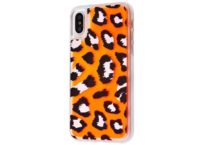 Чехол Neon песок для iPhone X / Xs оранжевый 