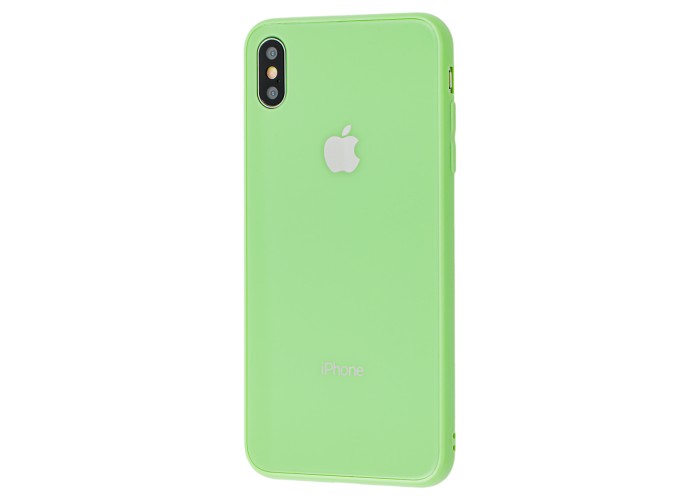 Чехол New glass для iPhone Xs Max мятный