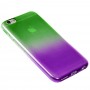 Чехол Tricolor для iPhone 6 фиолетово зеленый