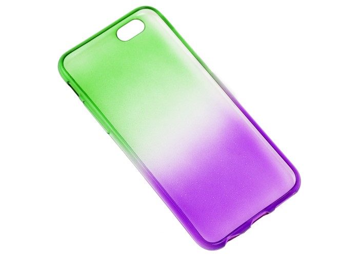 Чехол Tricolor для iPhone 6 фиолетово зеленый