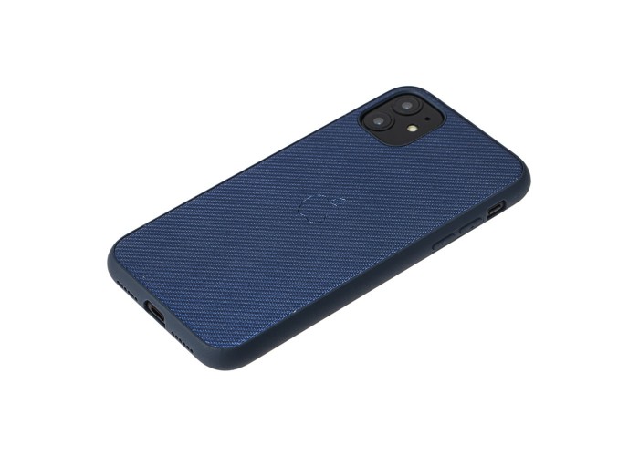 Чехол для iPhone 11 Fiber Logo синий
