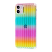 Чехол для iPhone 11 Gradient Laser радуга