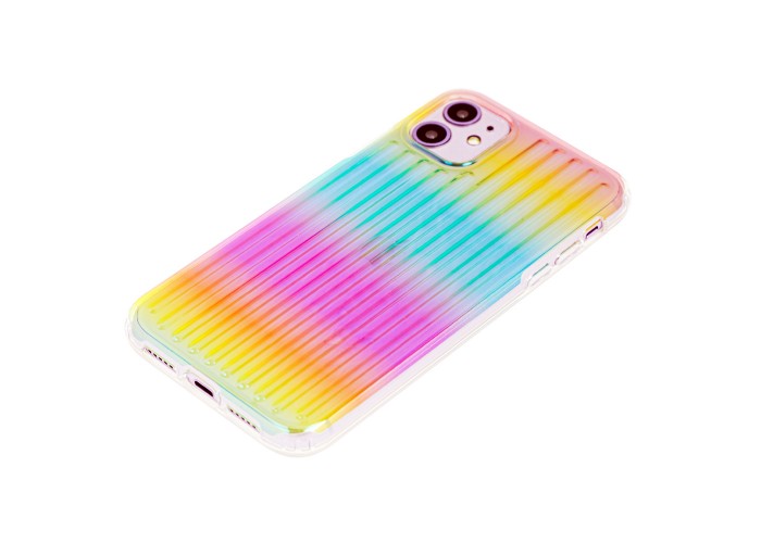 Чехол для iPhone 11 Gradient Laser радуга