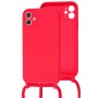 Чехол для iPhone 11 Lanyard without logo rose red