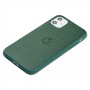 Чехол для iPhone 11 Leather cover зеленый