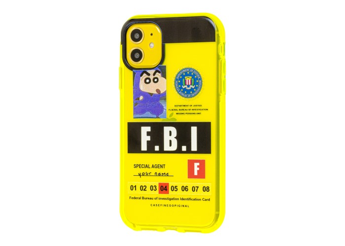 Чехол для iPhone 11 Neon print FBI