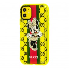 Чехол для iPhone 11 Neon print Минни Маус
