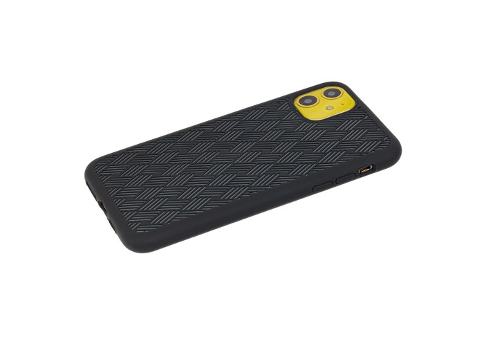 Чехол для iPhone 11 Silicone Weaving черный