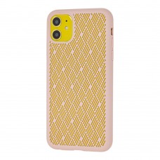 Чехол для iPhone 11 Silicone Weaving розовый песок