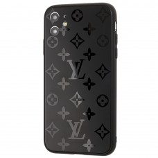 Чехол для iPhone 11 glass LV черный