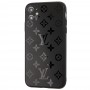 Чехол для iPhone 11 glass LV черный